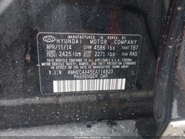 KMHEC4A45EA114823 Hyundai SONATA HYBRID