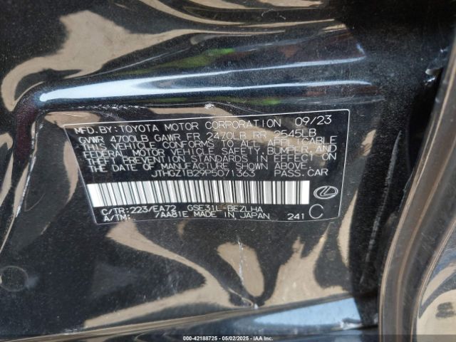 JTHGZ1B29P5071363 Lexus 2gr-fks