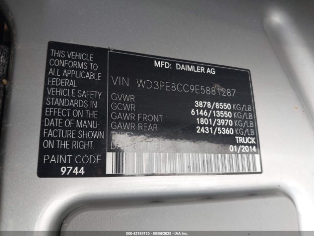 WD3PE8CC9E5881287 Mercedes-Benz Sprinter S High Roof