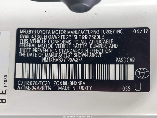 NMTKHMBX7JR024876 Toyota C-HR XLE