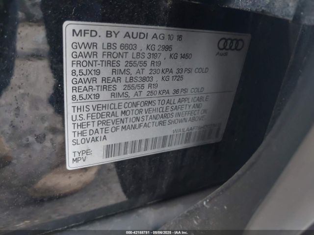 2017 AUDI Q7 WA1LAAF78HD033413 Photo 8