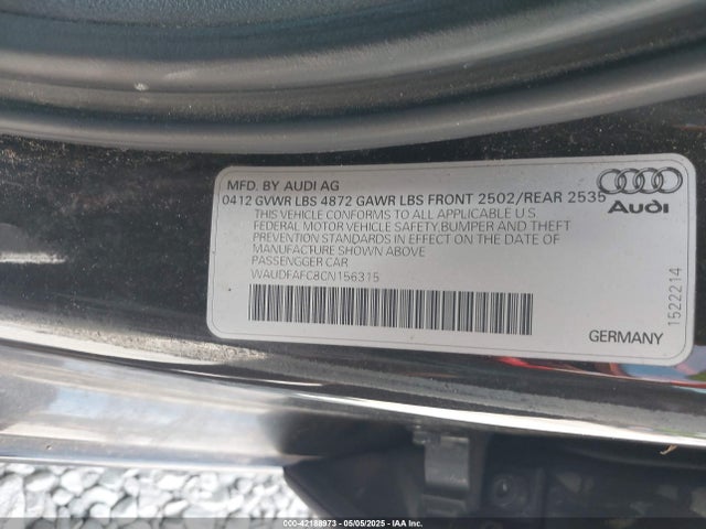 2012 AUDI A6 WAUDFAFC8CN156315 Photo 8