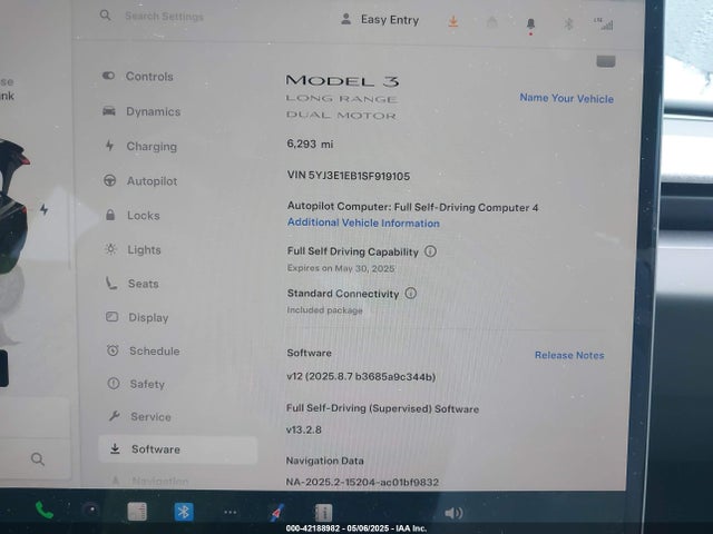 2025 TESLA MODEL 3 5YJ3E1EB1SF919105 Photo 6