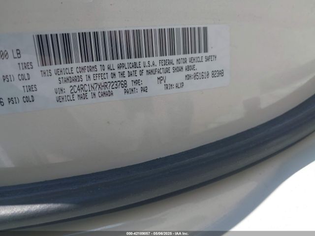 2017 CHRYSLER PACIFICA HYBRID 2C4RC1N7XHR723768 Photo 8