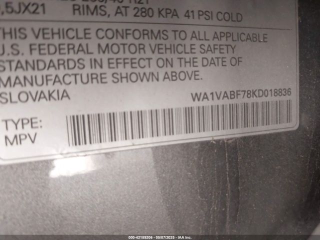2019 AUDI Q7 WA1VABF78KD018836 Photo 8