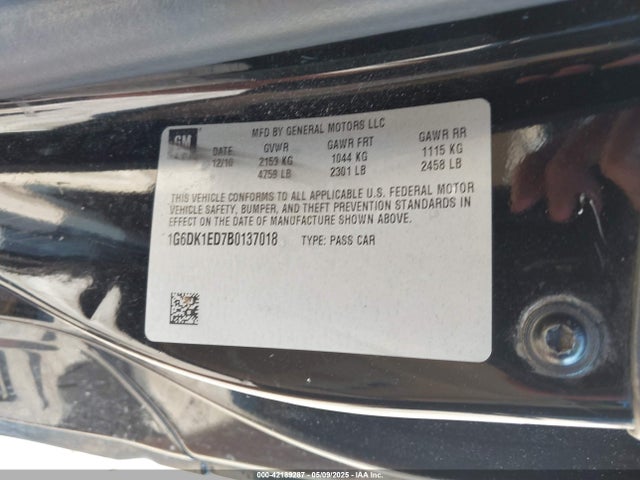 2011 CADILLAC CTS 1G6DK1ED7B0137018 Photo 8