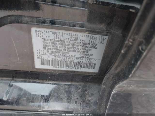 2021 NISSAN SENTRA 3N1AB8BV6MY291995 Photo 8