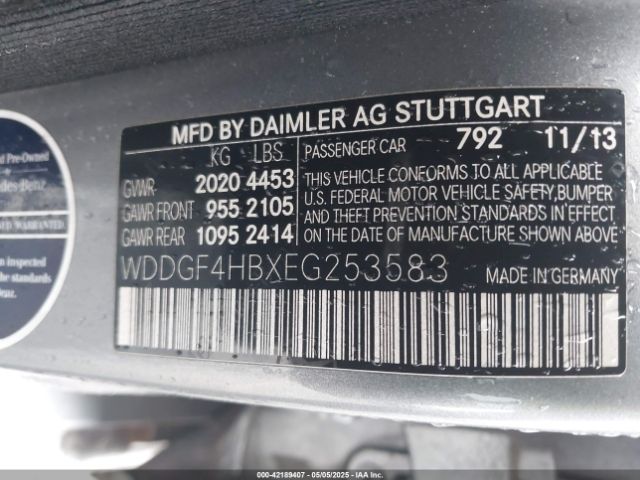 WDDGF4HBXEG253583 Mercedes-Benz C-class C 250 Sport/luxury