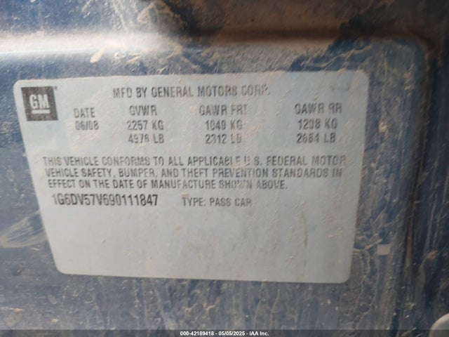 2009 CADILLAC CTS 1G6DV57V690111847 Photo 8