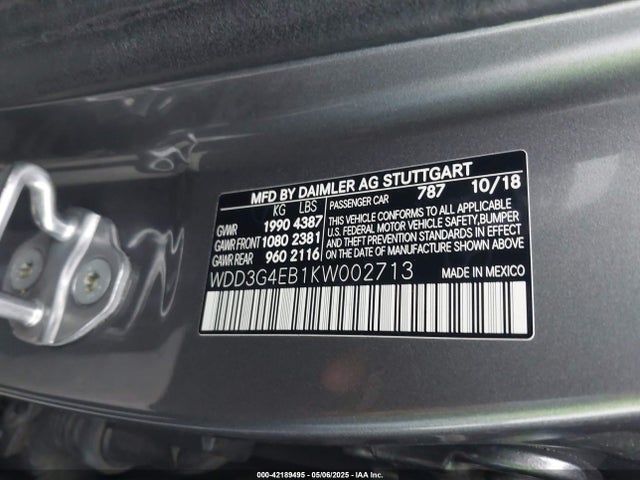 WDD3G4EB1KW002713 Mercedes-Benz m260