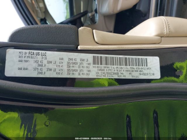 1C4RJFBG6GC364028 Jeep Grand Cherokee Limited