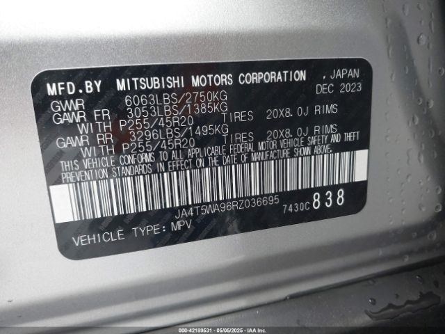 2024 MITSUBISHI OUTLANDER PHEV JA4T5WA96RZ036695 Photo 8