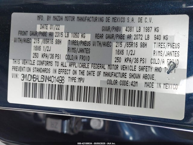 3MVDMBAL6NM401498 Mazda Cx-30 2.5 S