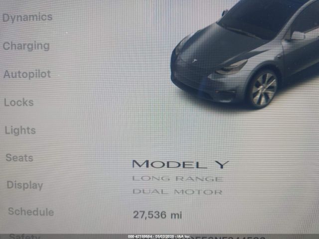 7SAYGDEE6NF344583 Tesla Model Y Long Range Dual Motor All-wheel Drive