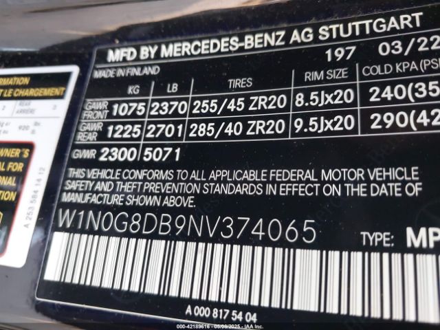 2022 MERCEDES-BENZ GLC 300 W1N0G8DB9NV374065 Photo 8