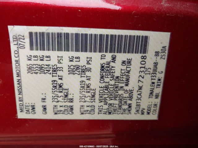 2022 NISSAN ROGUE 5N1BT3CA7NC723108 Photo 8