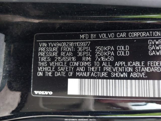 2011 VOLVO XC70 YV4940BZ9B1109977 Photo 8