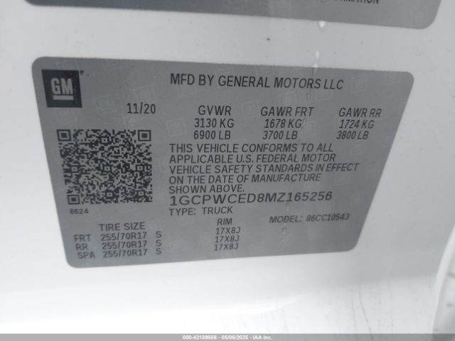 1GCPWCED8MZ165256 Chevrolet Silverado 1500 2wd  Short Bed Lt