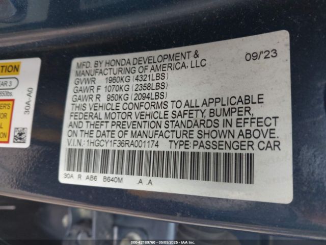 2024 HONDA ACCORD 1HGCY1F36RA001174 Photo 8