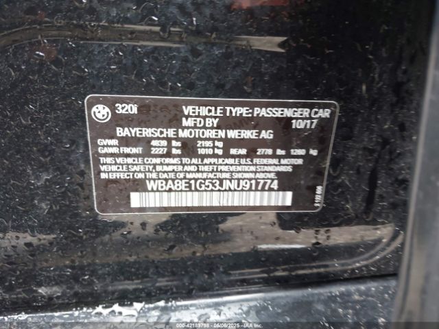 2018 BMW 320I WBA8E1G53JNU91774 Photo 8