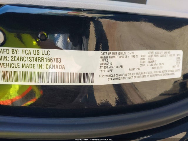 Chrysler Pacifica Hybrid Select 2024 2C4RC1S74RR166703 Image 9