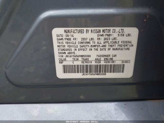 JN1AV7AR4FM850066 Infiniti Q50 Hybrid Premium