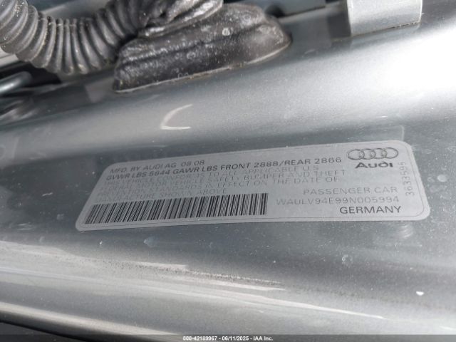 2009 AUDI A8 WAULV94E99N005994 Photo 8