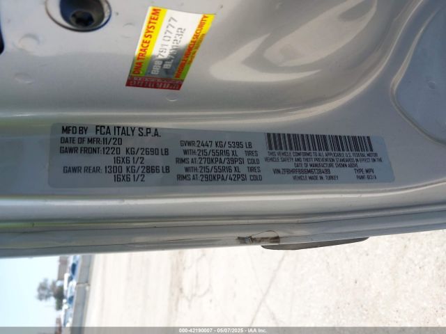 ZFBHRFBB6M6T38499 RAM Promaster City Slt