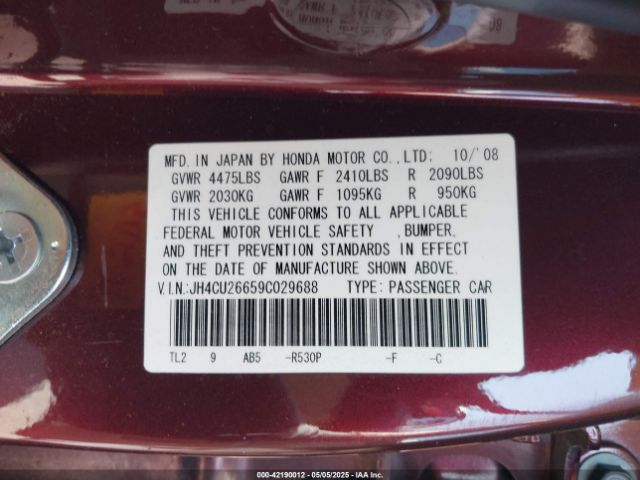 2009 ACURA TSX JH4CU26659C029688 Photo 8