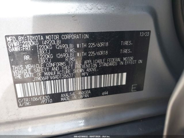 2024 TOYOTA RAV4 HYBRID JTMD6RFV6RD128627 Photo 8