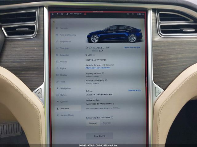 2015 TESLA MODEL S 5YJSA1E27FF110186 Photo 6