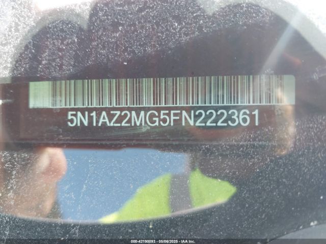 5N1AZ2MG5FN222361 Nissan MURANO SV
