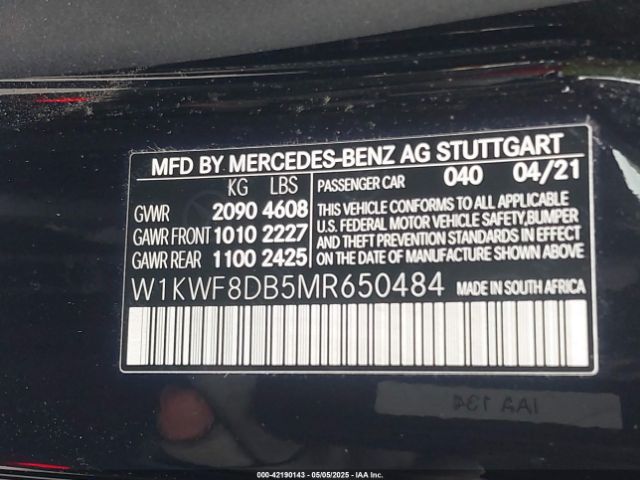 2021 MERCEDES-BENZ C 300 W1KWF8DB5MR650484 Photo 8