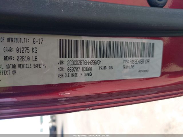2C3CDZBT6HH656034 Dodge Challenger R/t