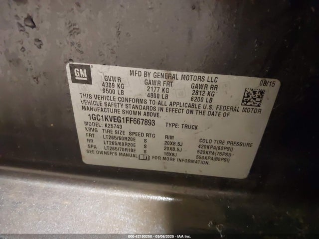 1GC1KVEG1FF667893 Chevrolet l96