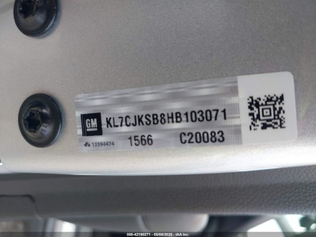 KL7CJKSB8HB103071 Chevrolet TRAX LS