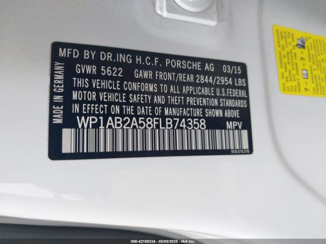 WP1AB2A58FLB74358 Porsche MACAN S