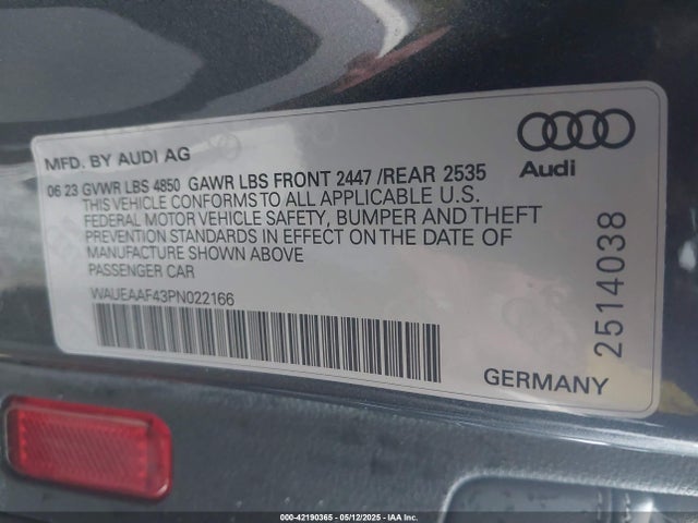 2023 AUDI A4 WAUEAAF43PN022166 Photo 8