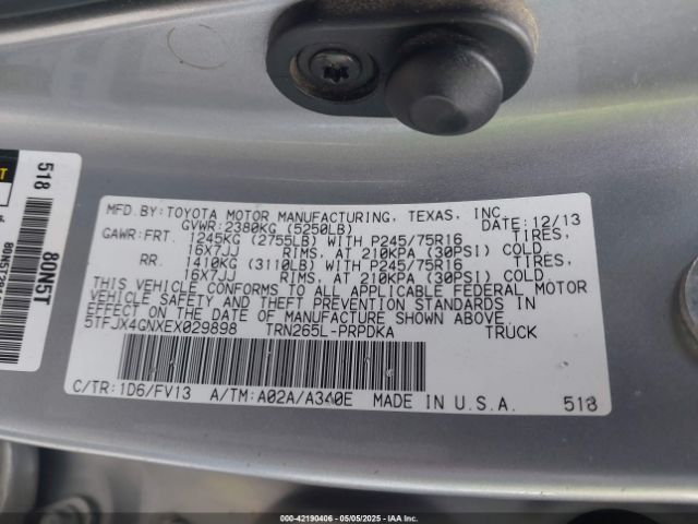 5TFJX4GNXEX029898 Toyota Tacoma Prerunner