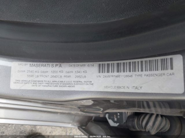 ZAM57RTA8E1126646 Maserati Ghibli S Q4