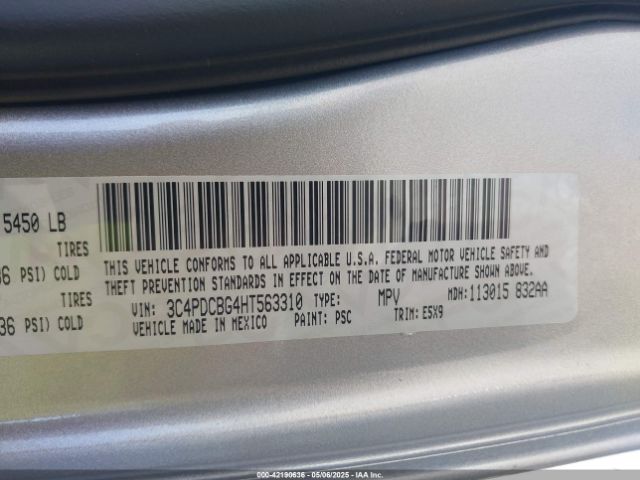 3C4PDCBG4HT563310 Dodge Journey Sxt
