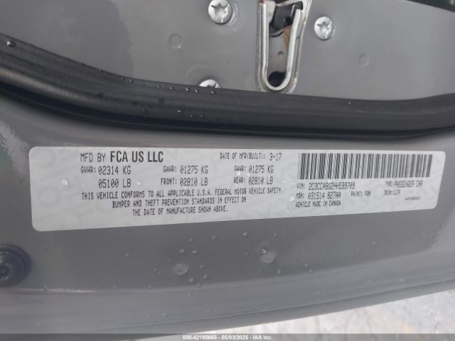 2C3CCABG2HH599709 Chrysler 300 300s