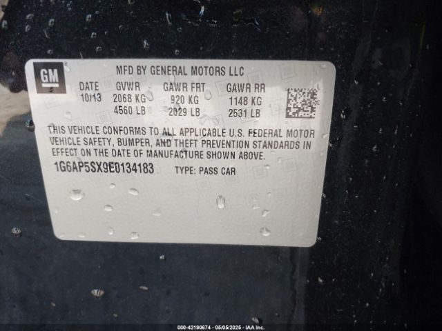 1G6AP5SX9E0134183 Cadillac Cts Standard