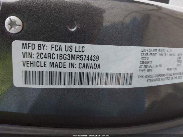 2021 CHRYSLER PACIFICA 2C4RC1BG3MR574439 Photo 8