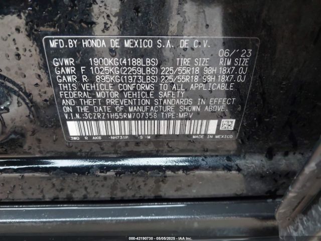 2024 HONDA HR-V 3CZRZ1H55RM707358 Photo 8