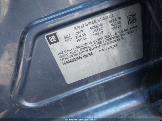 1G4GB5G35EF103064 Buick Lacrosse Leather Group