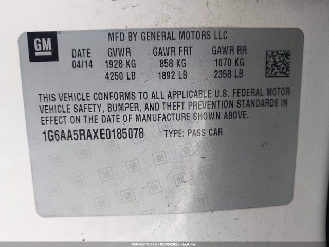 2014 CADILLAC ATS 1G6AA5RAXE0185078 Photo 8