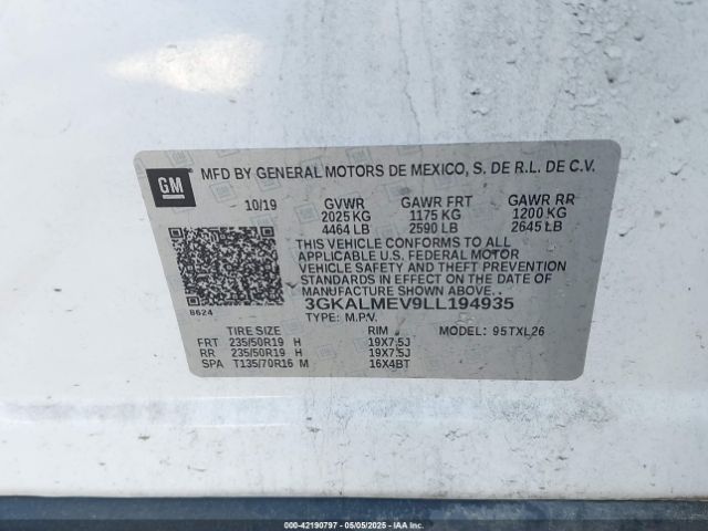 2020 GMC TERRAIN 3GKALMEV9LL194935 Photo 8