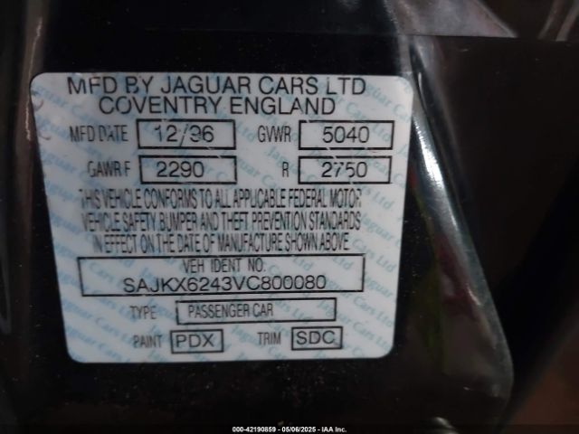 1997 JAGUAR XJ6 SAJKX6243VC800080 Photo 8