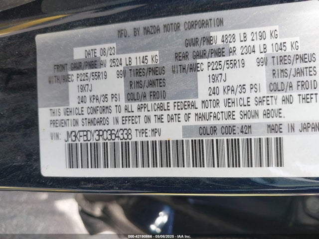 JM3KFBDY3R0364338 Mazda Cx-5 2.5 Turbo Premium